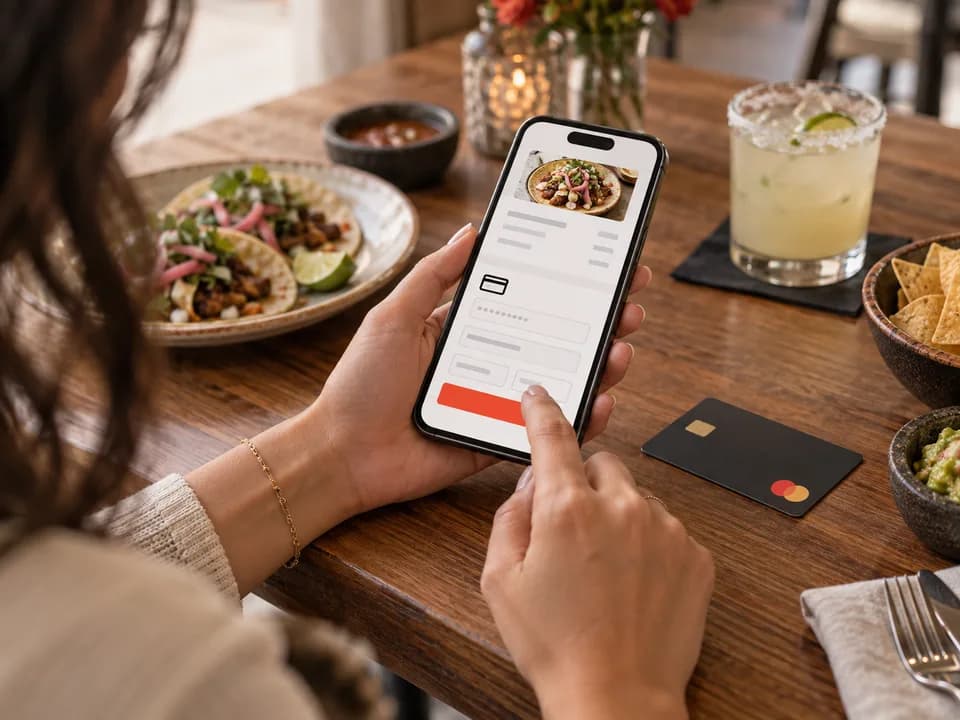Cliente completando los datos y el método de pago de su pedido