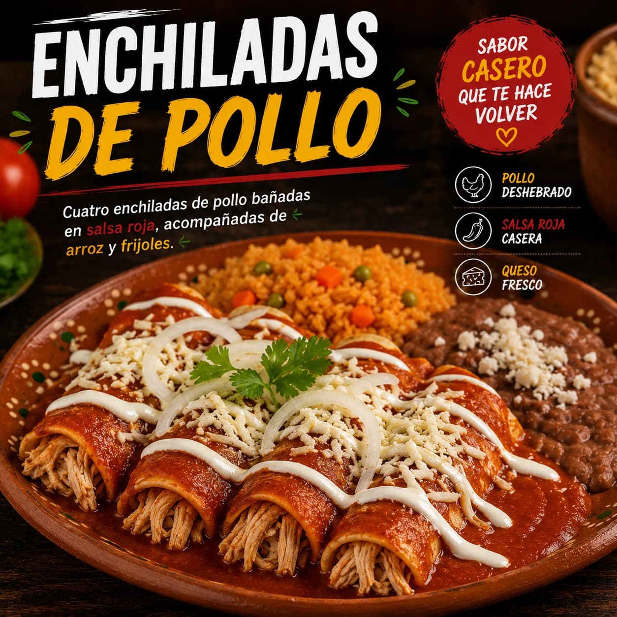 Enchiladas de Pollo
