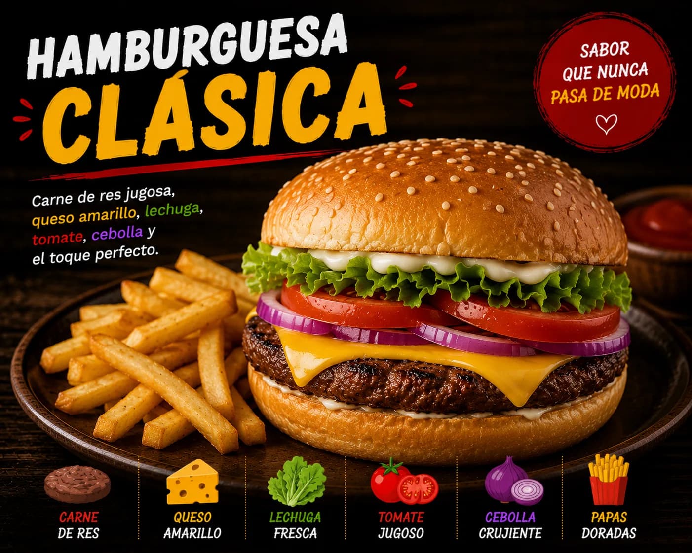Hamburguesa Clásica