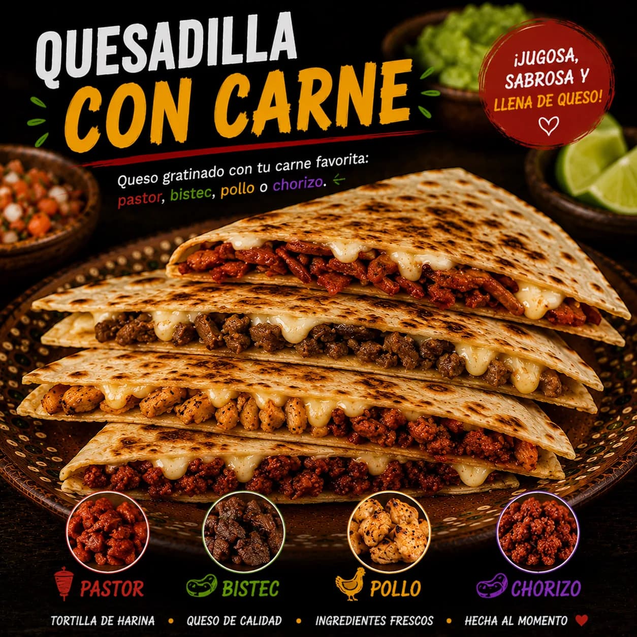 Quesadilla con Carne