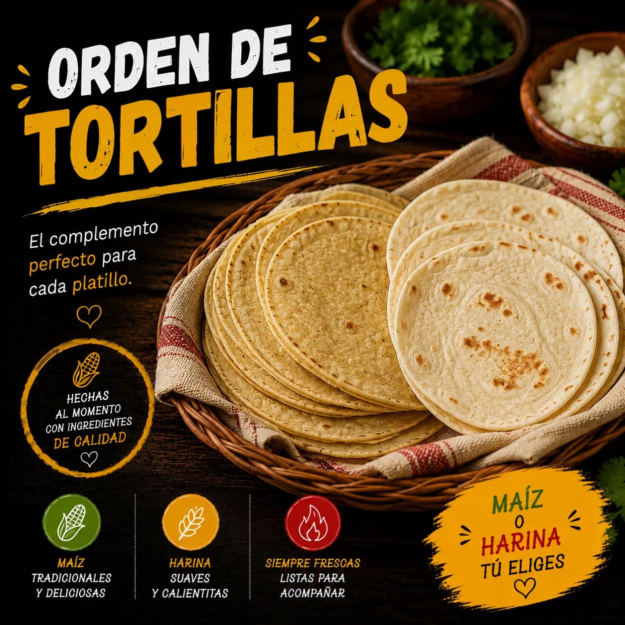 Orden de Tortillas