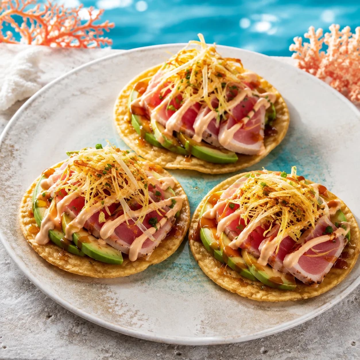 Tostadas de Atún Sellado